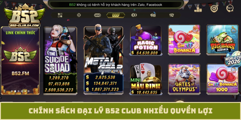 Chính sách đại lý B52 Club nhiều quyền lợi