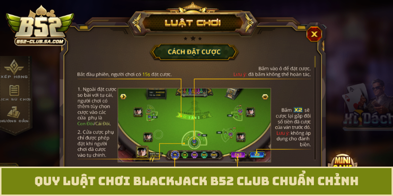 Quy luật chơi Blackjack B52 Club chuẩn chỉnh