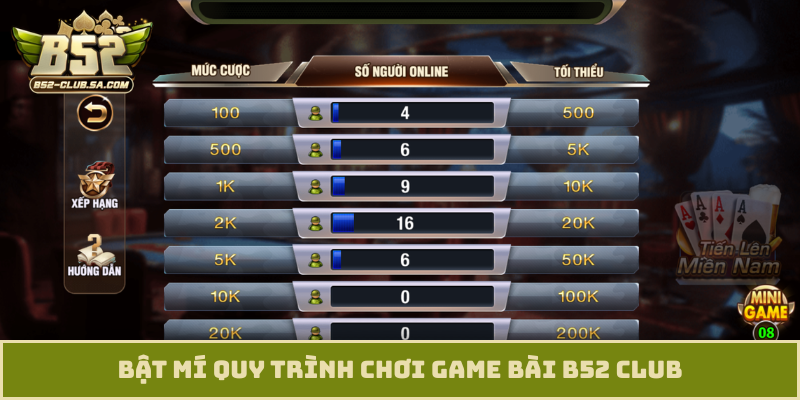 Bật mí quy trình chơi game bài B52 Club